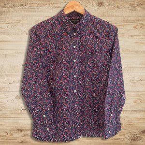 Banana Republic Long Sleeved Cotton Print Button Down Shirt | Size S